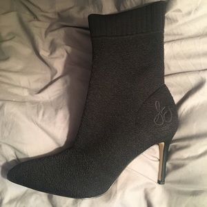 Sam Edelman womans Oksana Knit Black Ankle Bootie